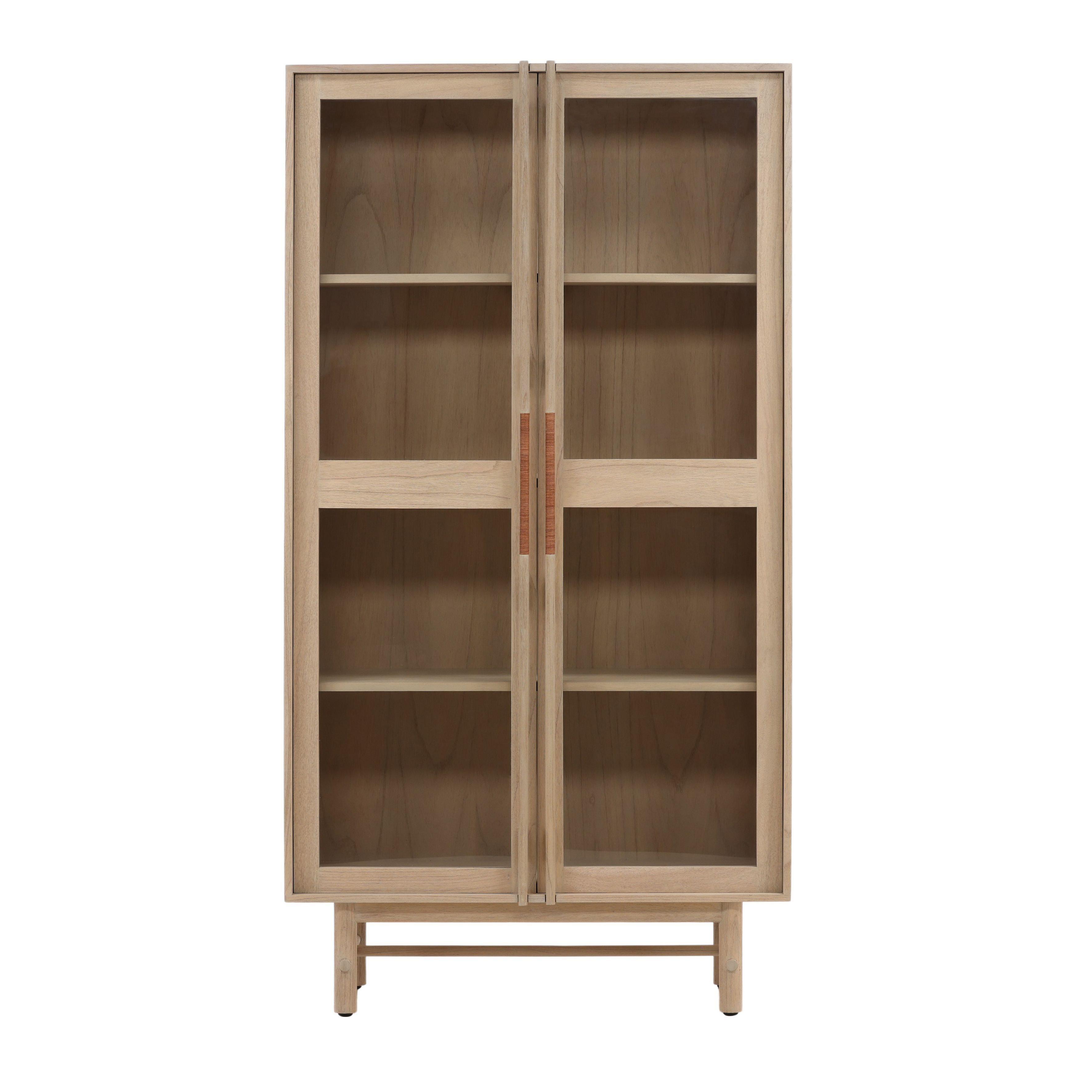 Dovetail Furniture Everest 80" Tall Storage Cabinet, Light Natural ...